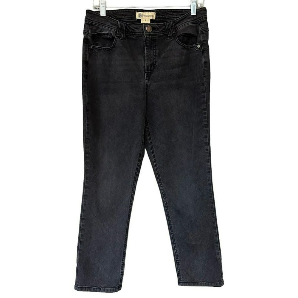 Democracy Black Mid Rise Skinny Jeans Womens 8‎